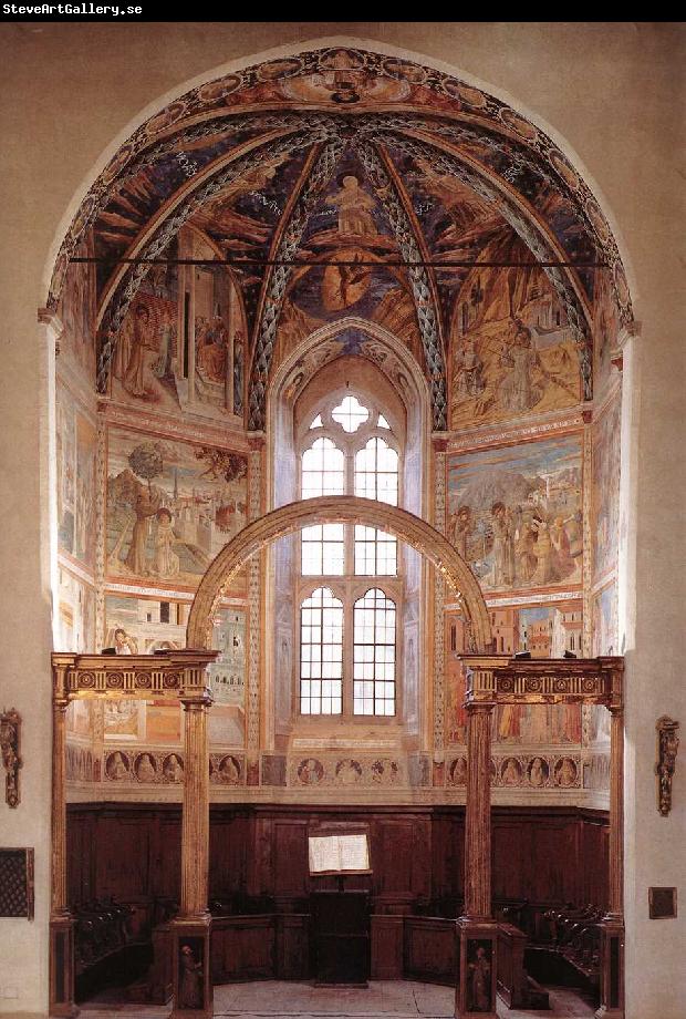 GOZZOLI, Benozzo View of the main apsidal chapel dfg